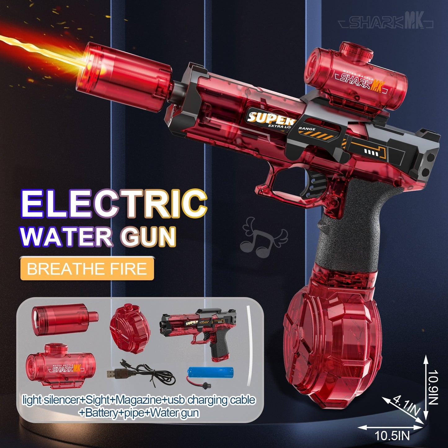 LED Electric Water Gun – Automatic Recoil Spray Toy for Kids, Outdoor Summer Fun