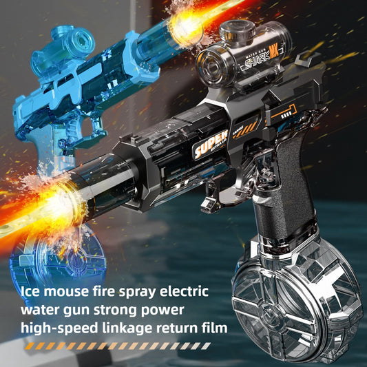 LED Electric Water Gun – Automatic Recoil Spray Toy for Kids, Outdoor Summer Fun