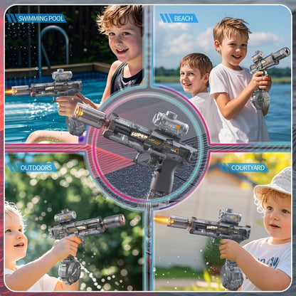 LED Electric Water Gun – Automatic Recoil Spray Toy for Kids, Outdoor Summer Fun