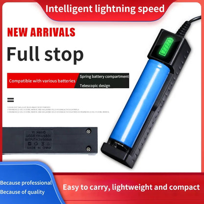 USB 18650 Battery Charger – 1/2/4 Slots, Dual 3.7V Li-ion for 16340/14500/18650
