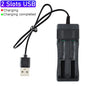 USB 18650 Battery Charger – 1/2/4 Slots, Dual 3.7V Li-ion for 16340/14500/18650
